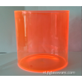 Cilinder Color Storage Jar met bamboe deksel